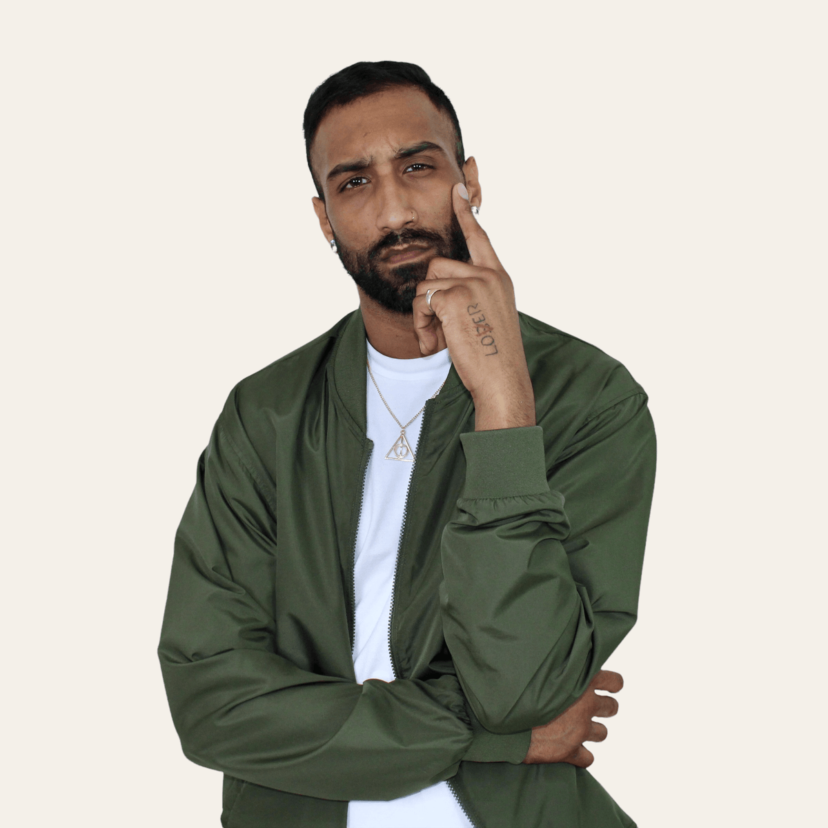 Bomber jacket men green on sale