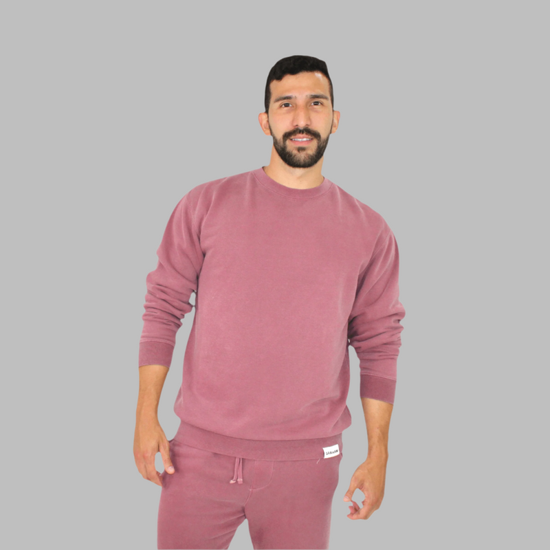 mens maroon crew neck sweatshirt