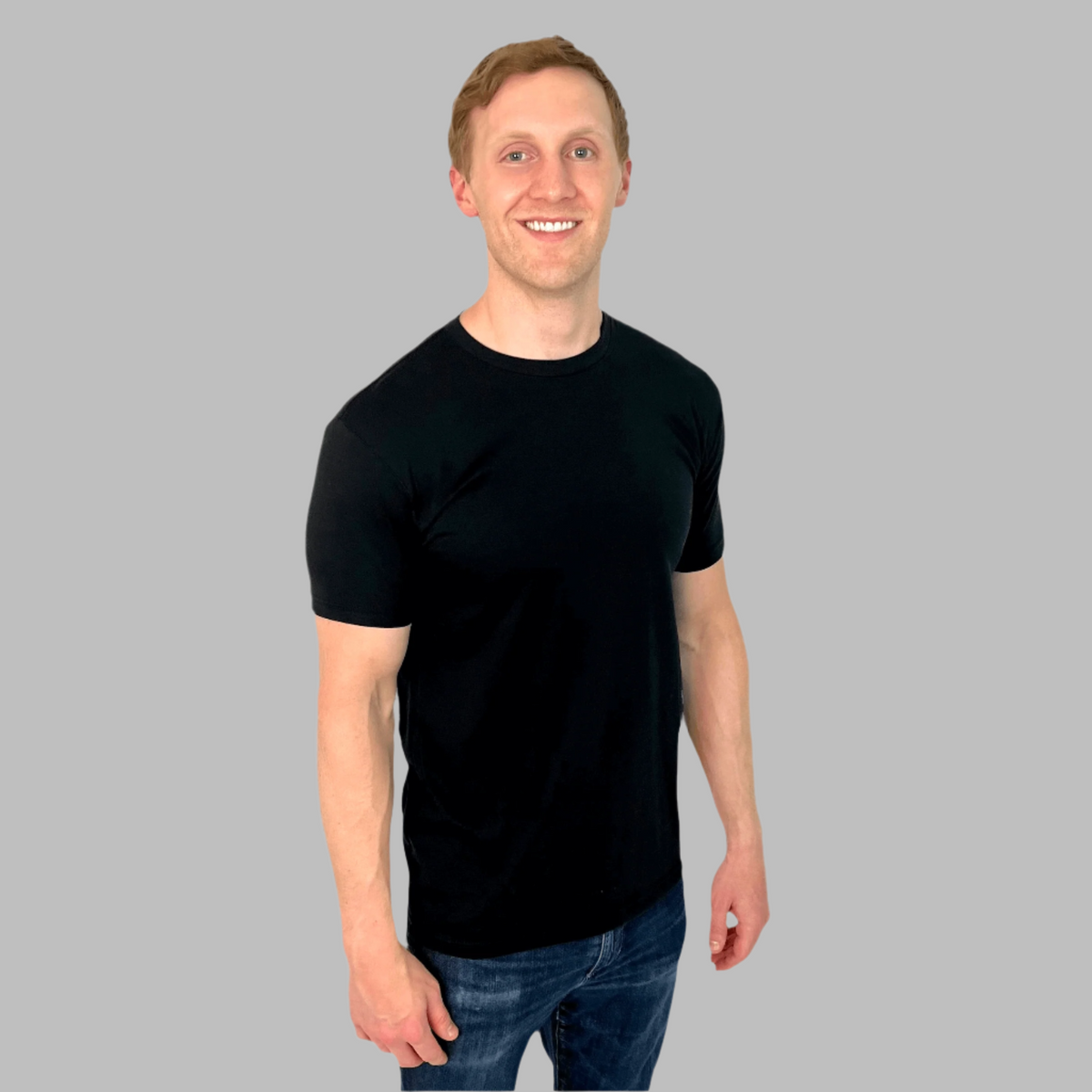 mens black crew neck t-shirt