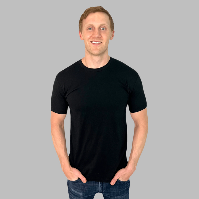 mens black crew neck t-shirt