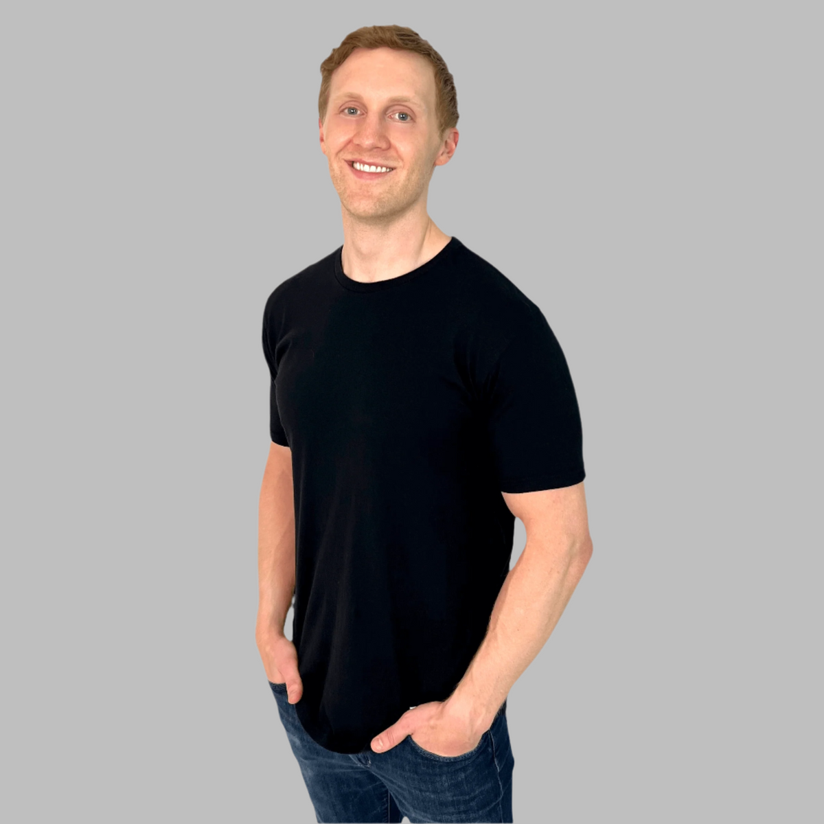 mens black crew neck t-shirt