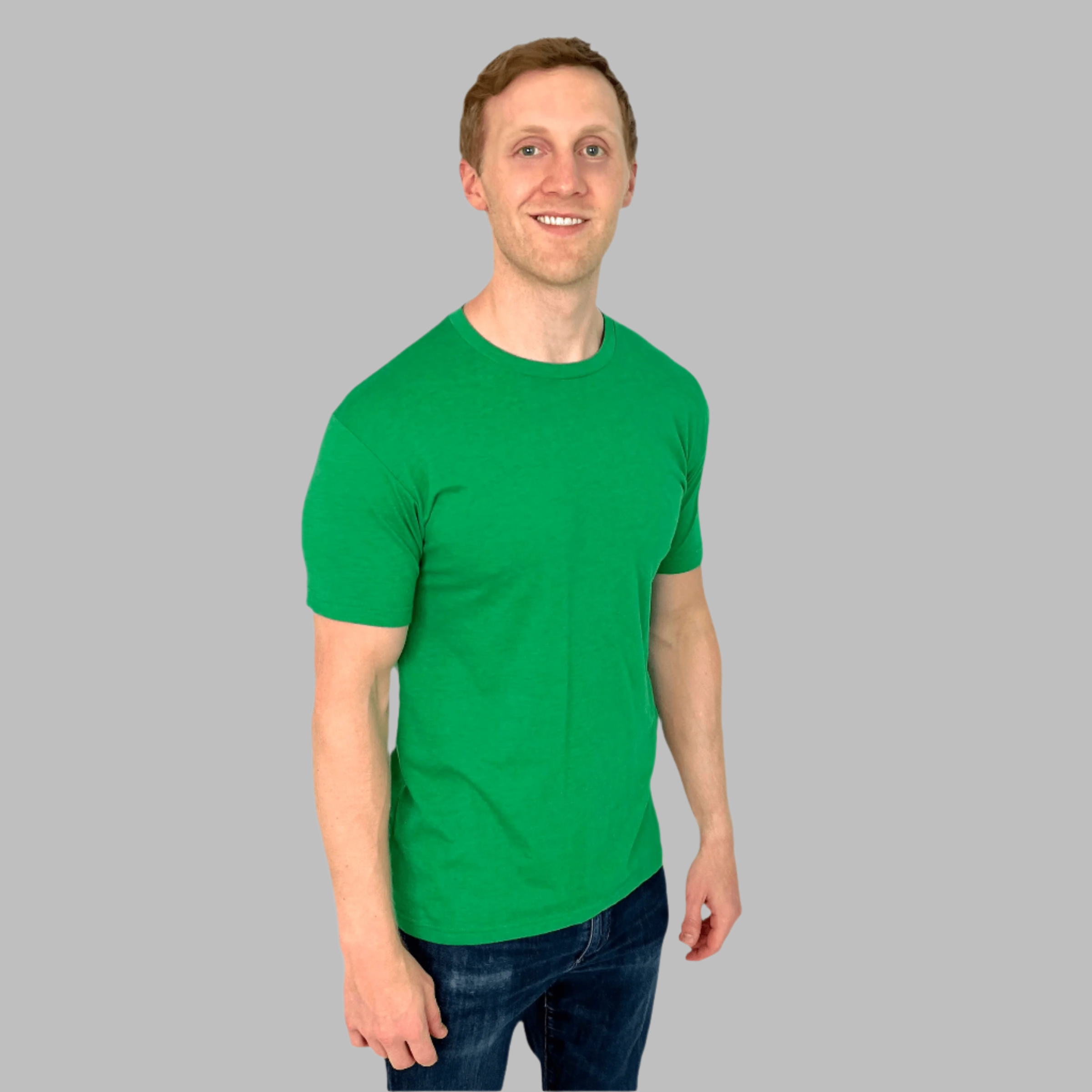 mens green crew neck t-shirt