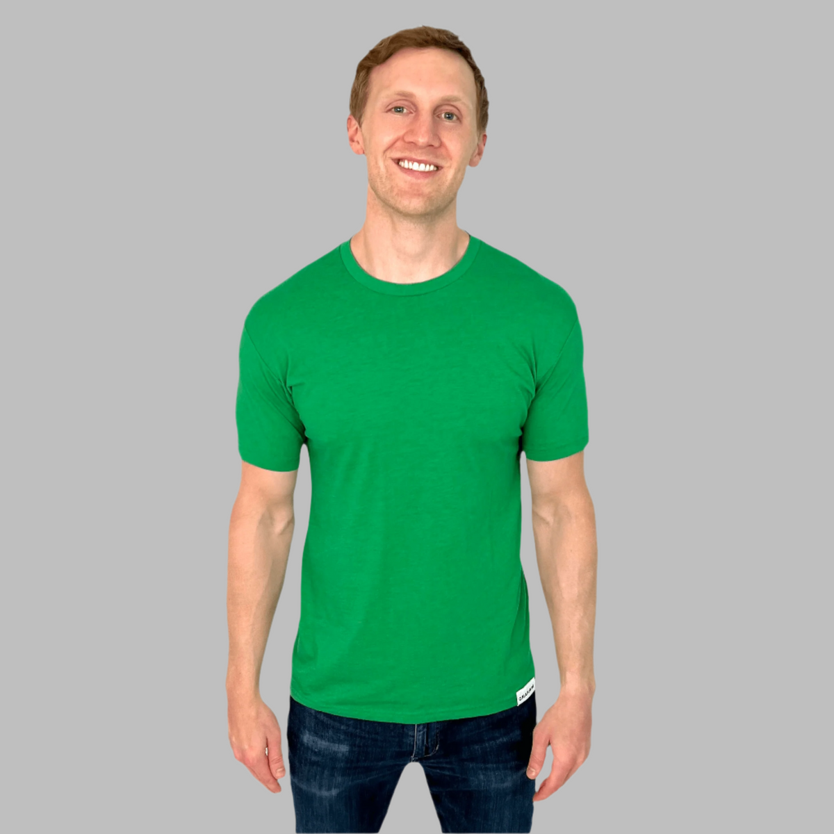 mens green crew neck t-shirt