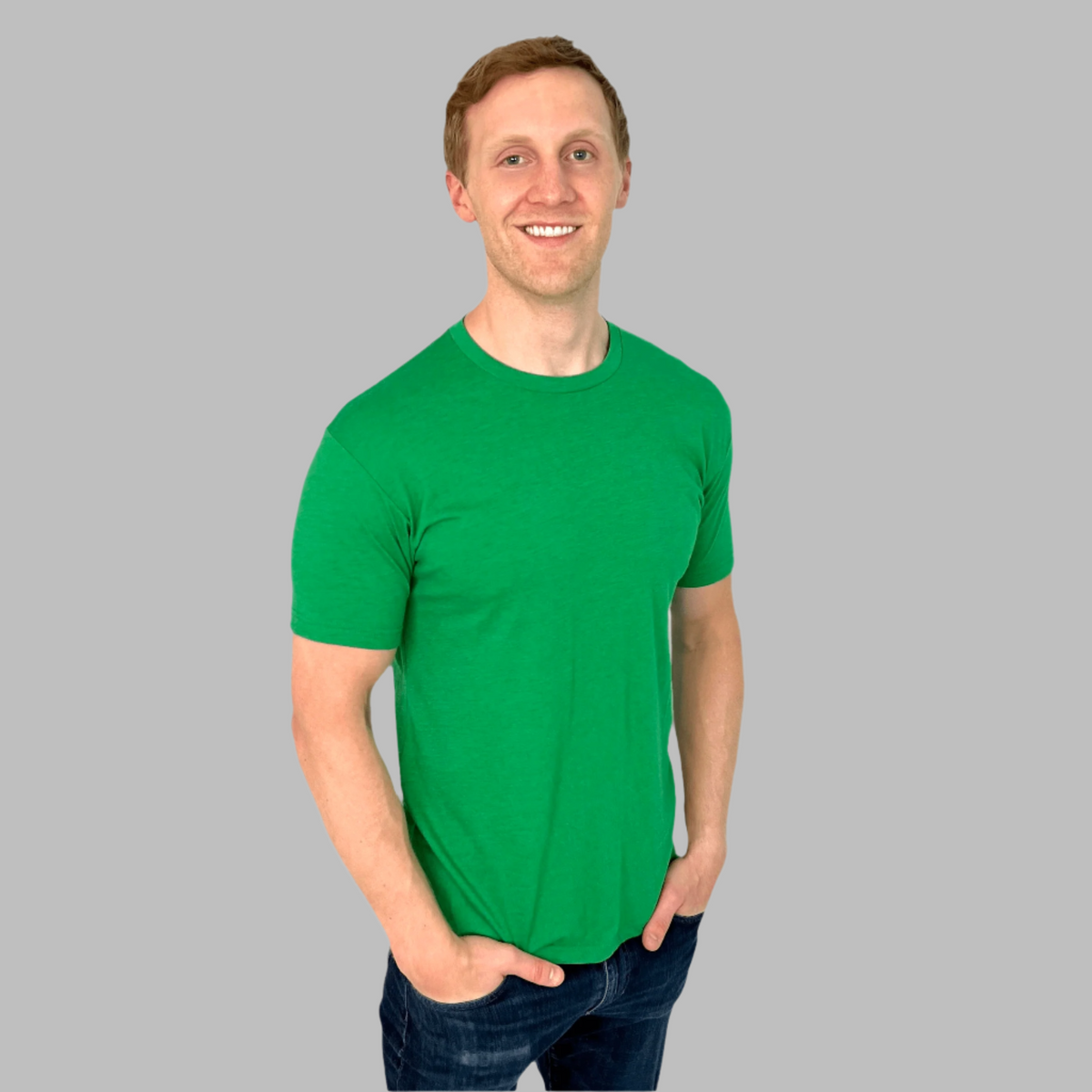 mens green crew neck t-shirt