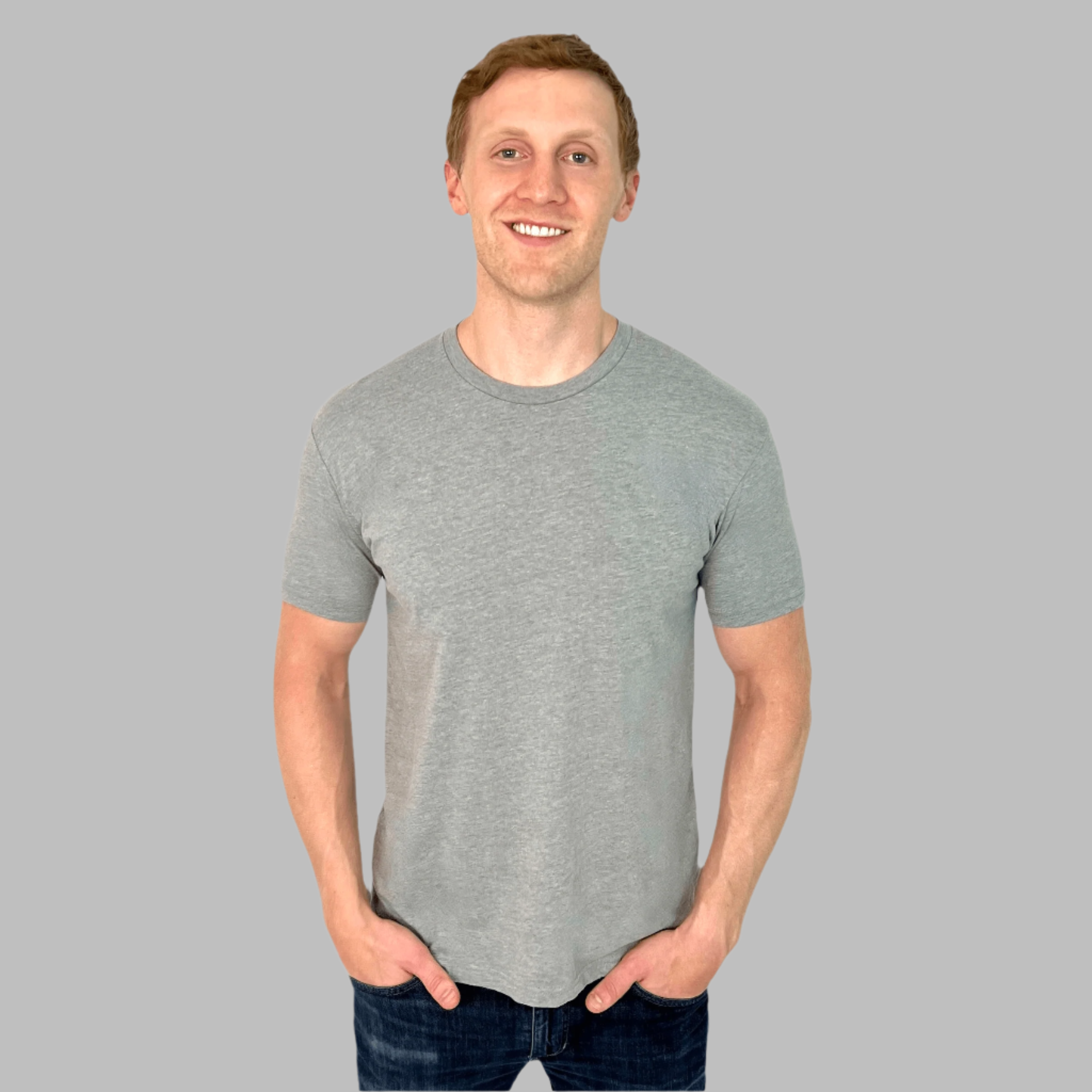 mens grey crew neck t-shirt