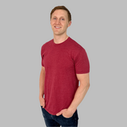mens red crew neck t-shirt