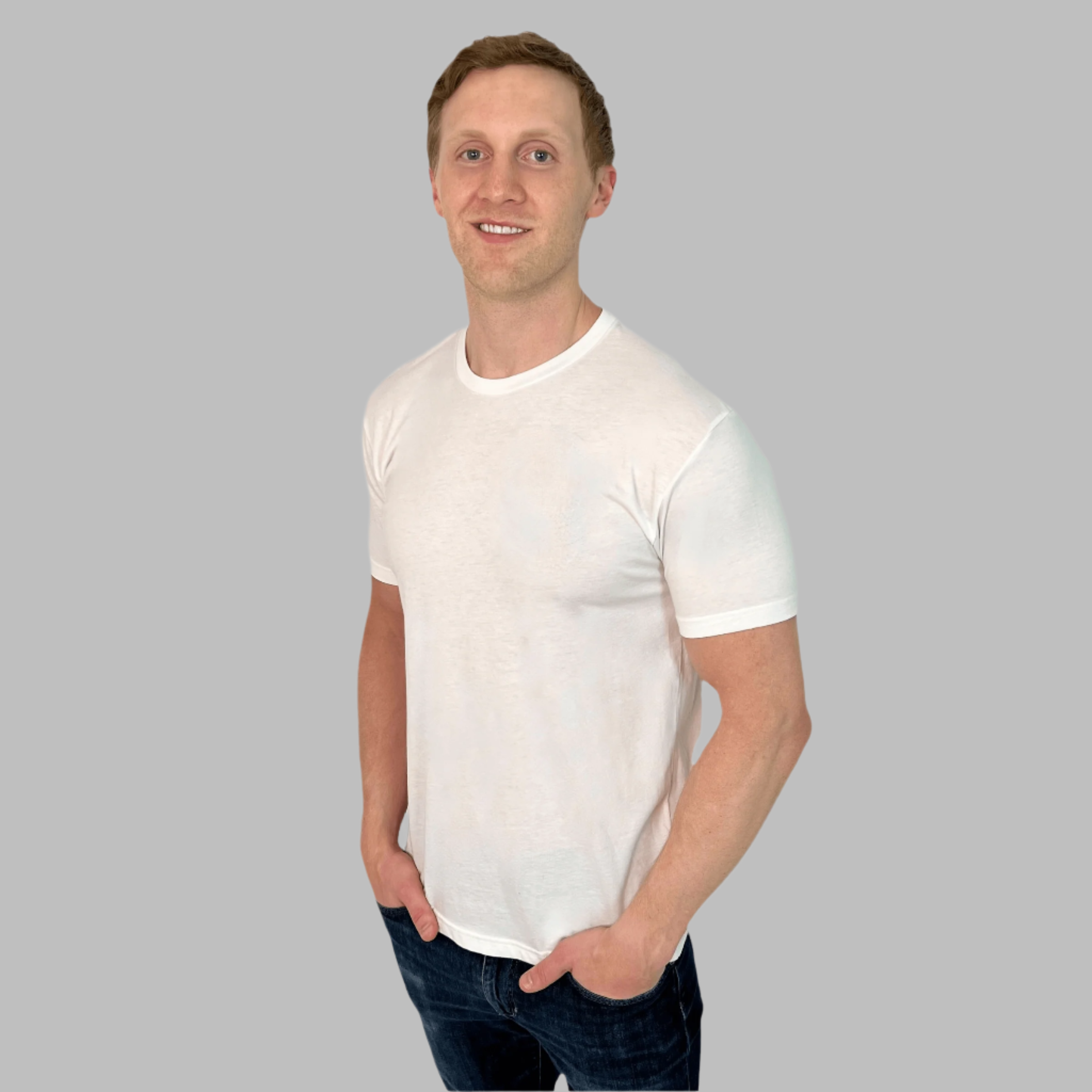mens white crew neck t-shirt